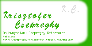 krisztofer csepreghy business card